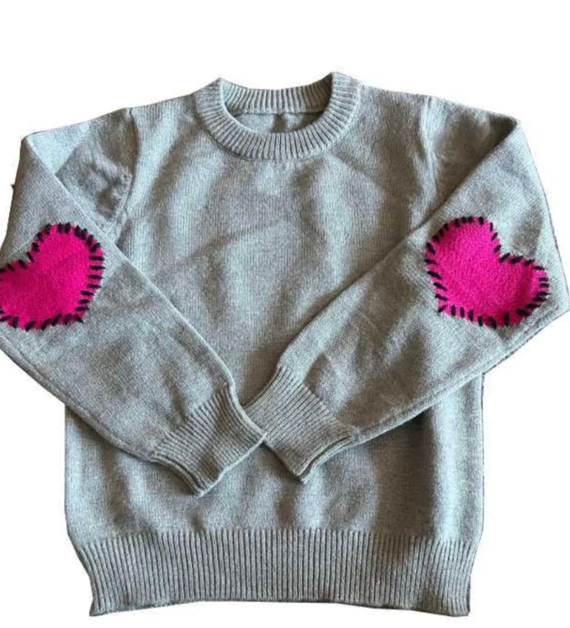 Elle Heart Patch Sweater