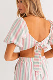 Zelda Stripe Crop Top