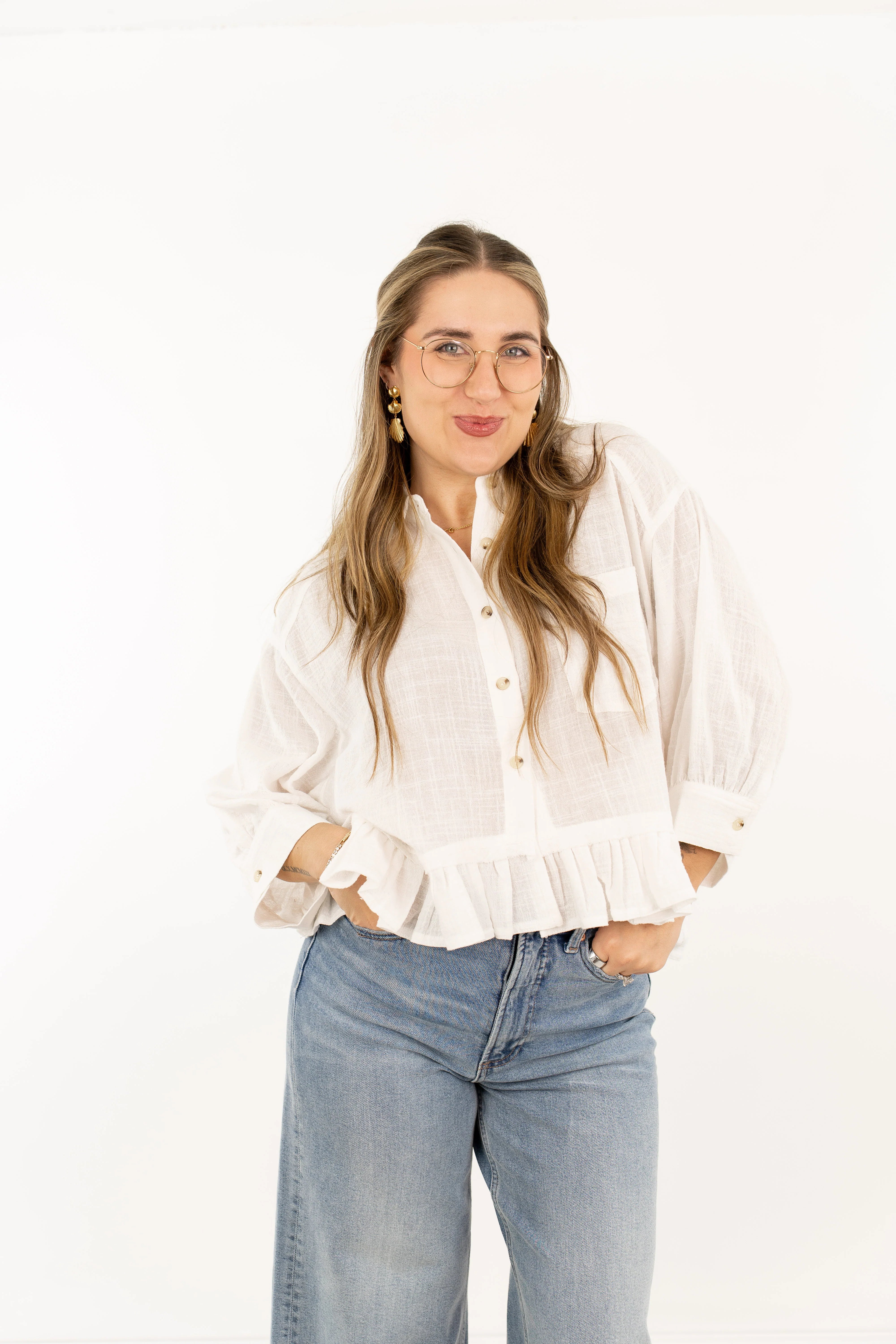 Kali Ruffle Hem Top