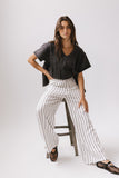 Ronan Striped Pants in White