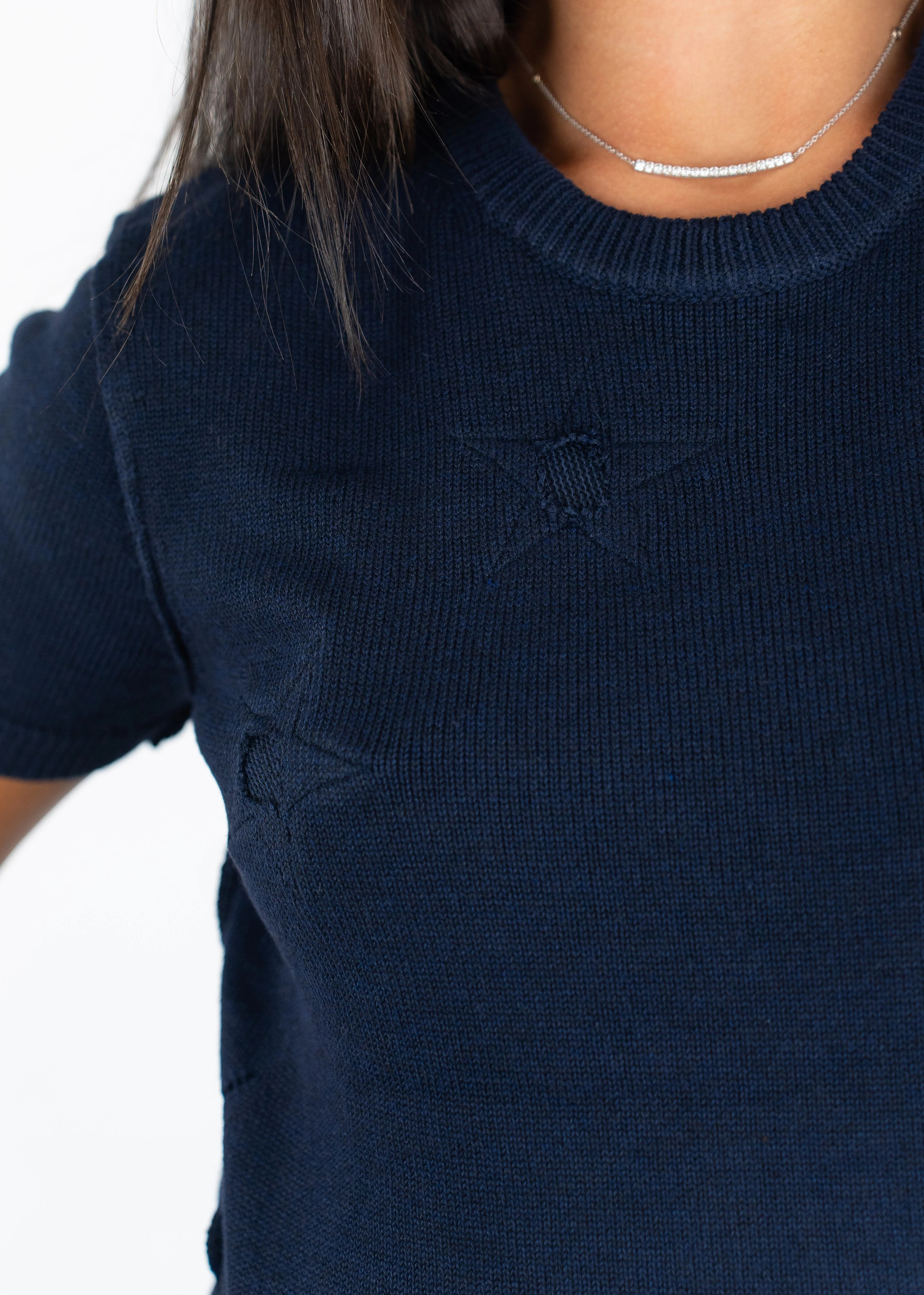 Noor Distressed Star Sweater