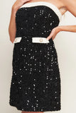 MIDNIGHT GLAM SEQUIN MINI DRESS