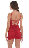 Lucy in the Sky Corset Dress in Red