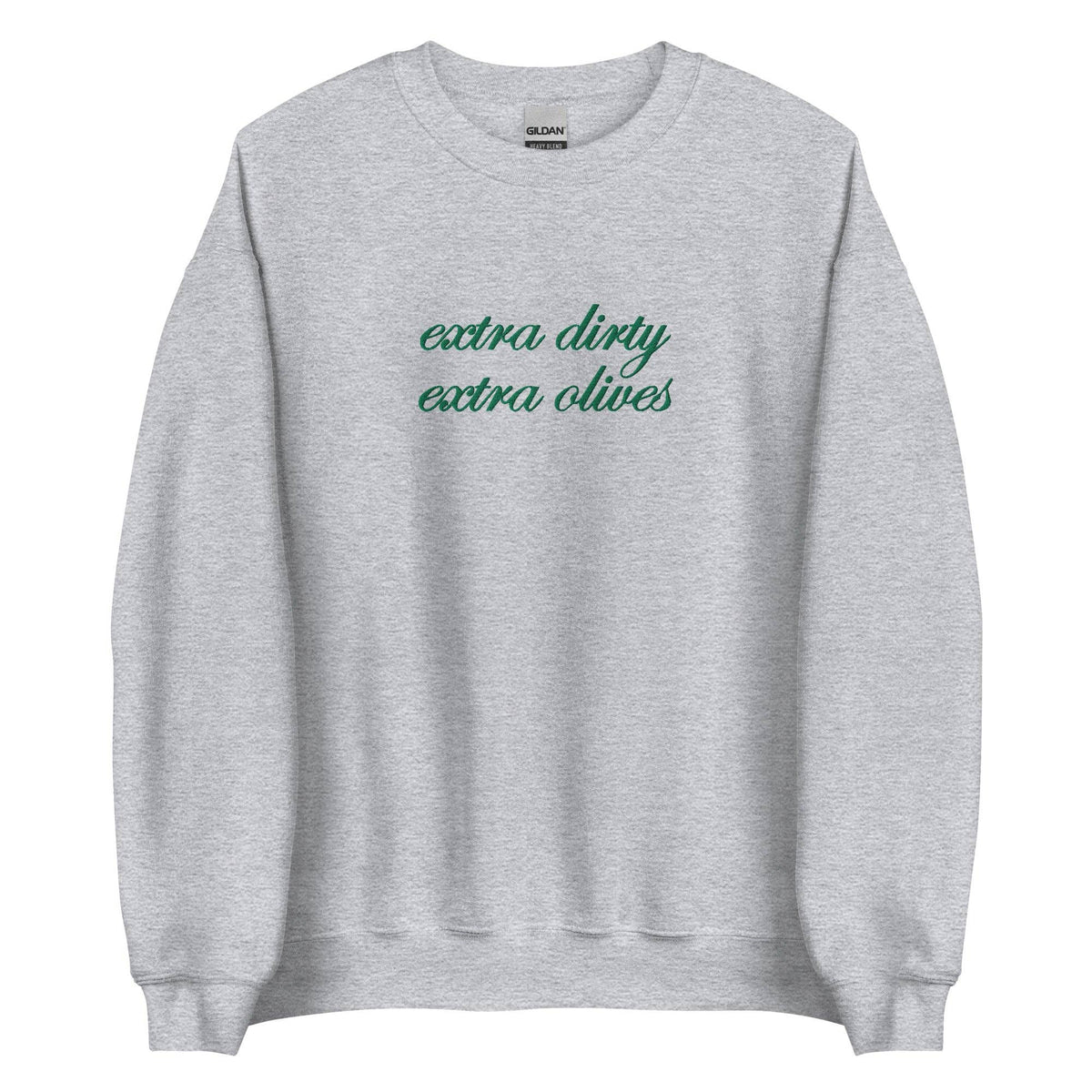 Extra Dirty Extra Olives Sport Crew Heather Grey
