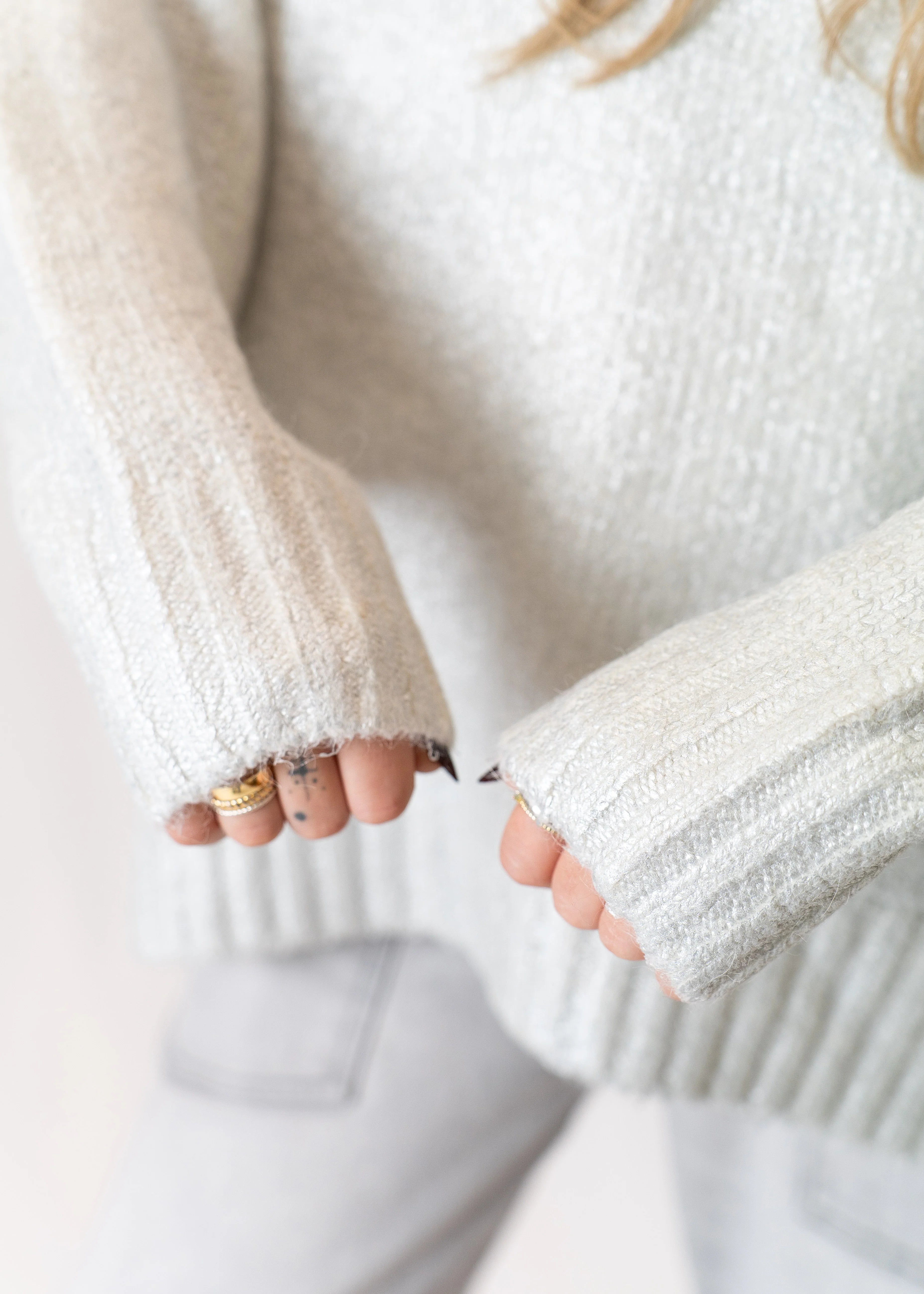 Pistola Ilana Mock Neck Pullover Sweater