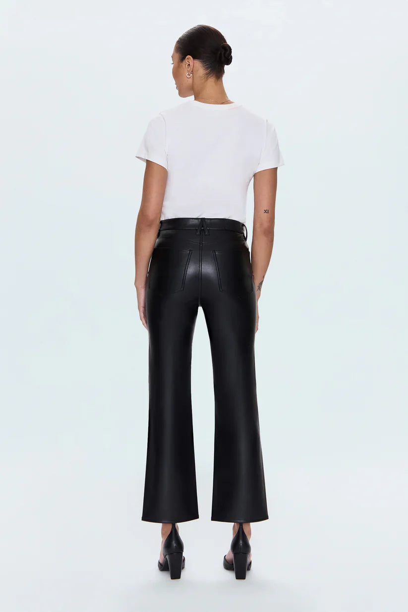Pistola Ally Faux Leather Bootcut Pants Onyx
