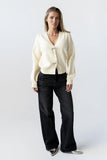Tonya Bow Sweater in Cream