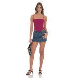 Lucy in the Sky Pointed Corset Top in Magenta
