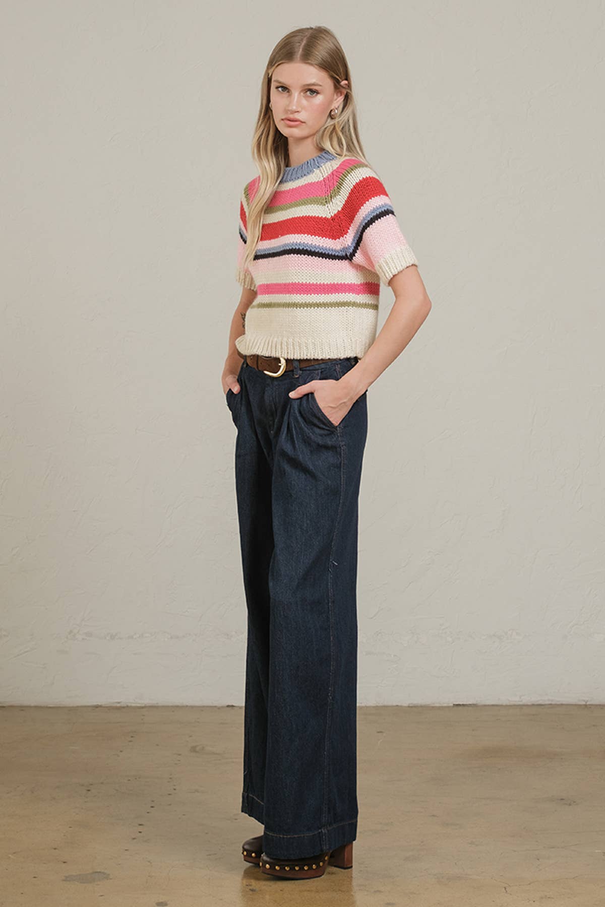 Waverly Knit Short Sleeve Sweater