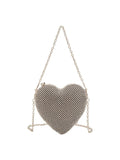 Womens Heart Shape Evening Clutch Bag