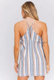 Cassidy Stripe Halter Dress