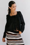 Taylor Sheer Blouse in Black FINAL SALE