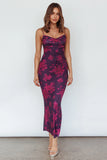 Moana Floral Maxi Dress Grape