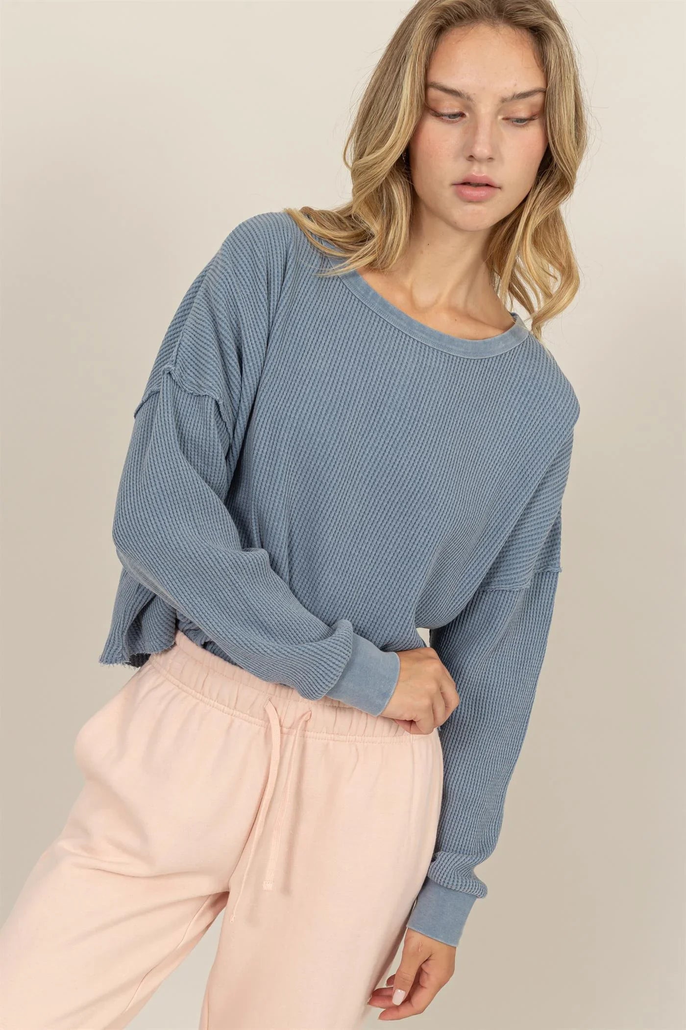 Natalia Waffle Top