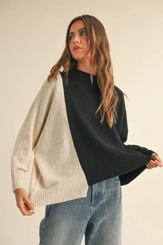 Cal color block sweater