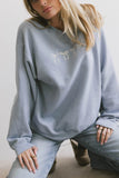 Pretty Bows Crewneck in Blue FINAL SALE
