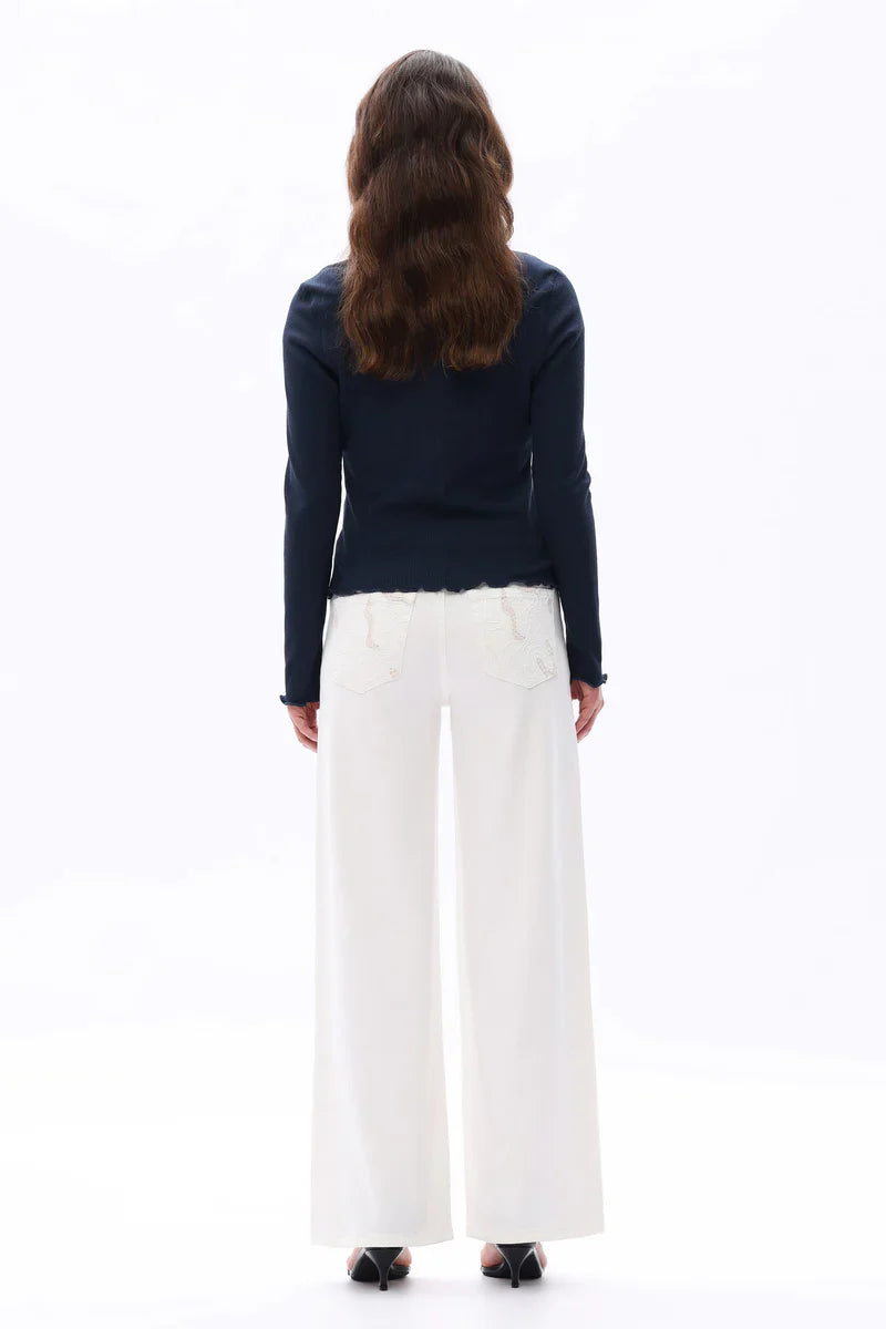 Winnie Lace Jeans White
