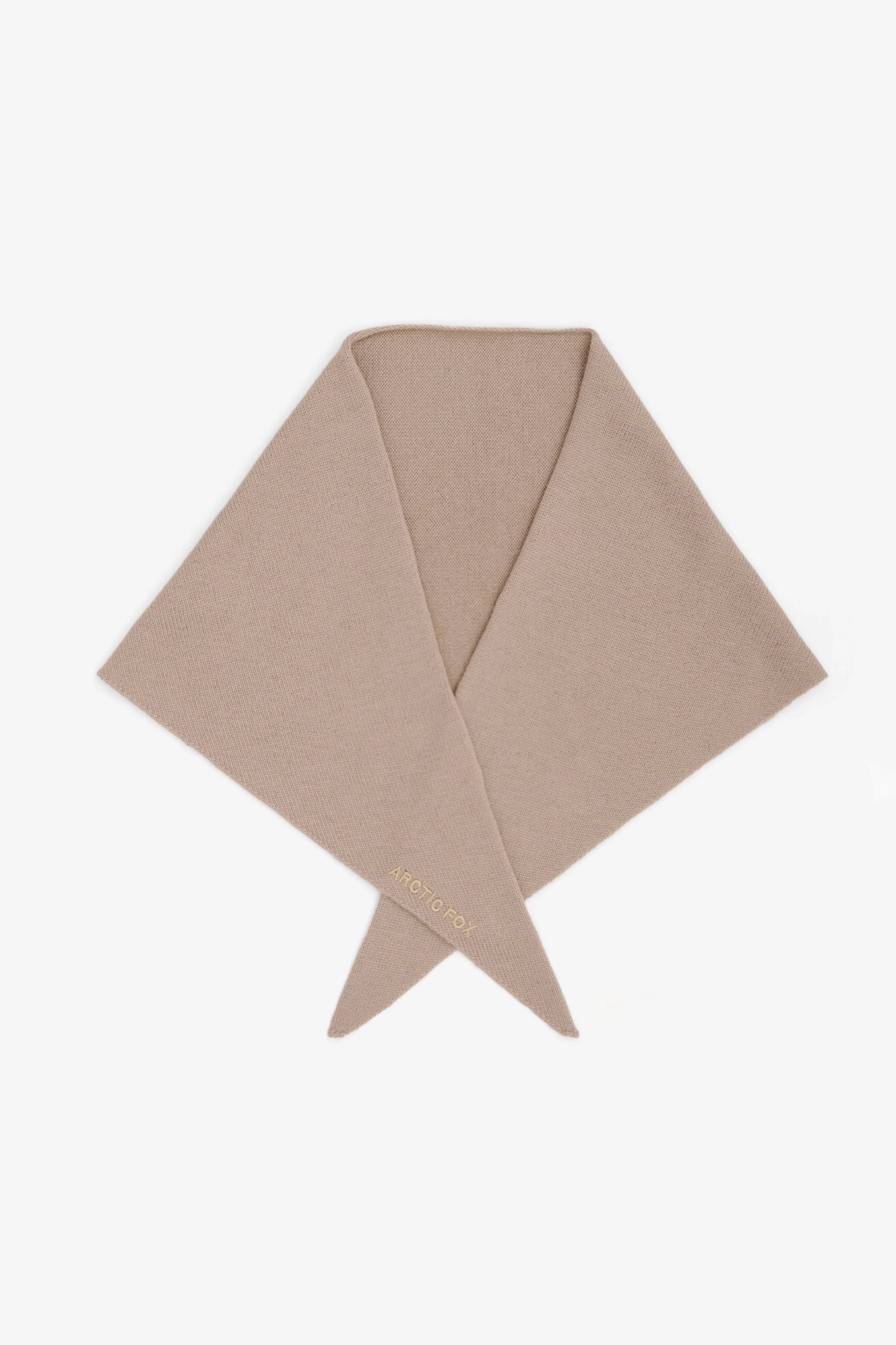 Merino Wool Triangle Scarf Soft Taupe