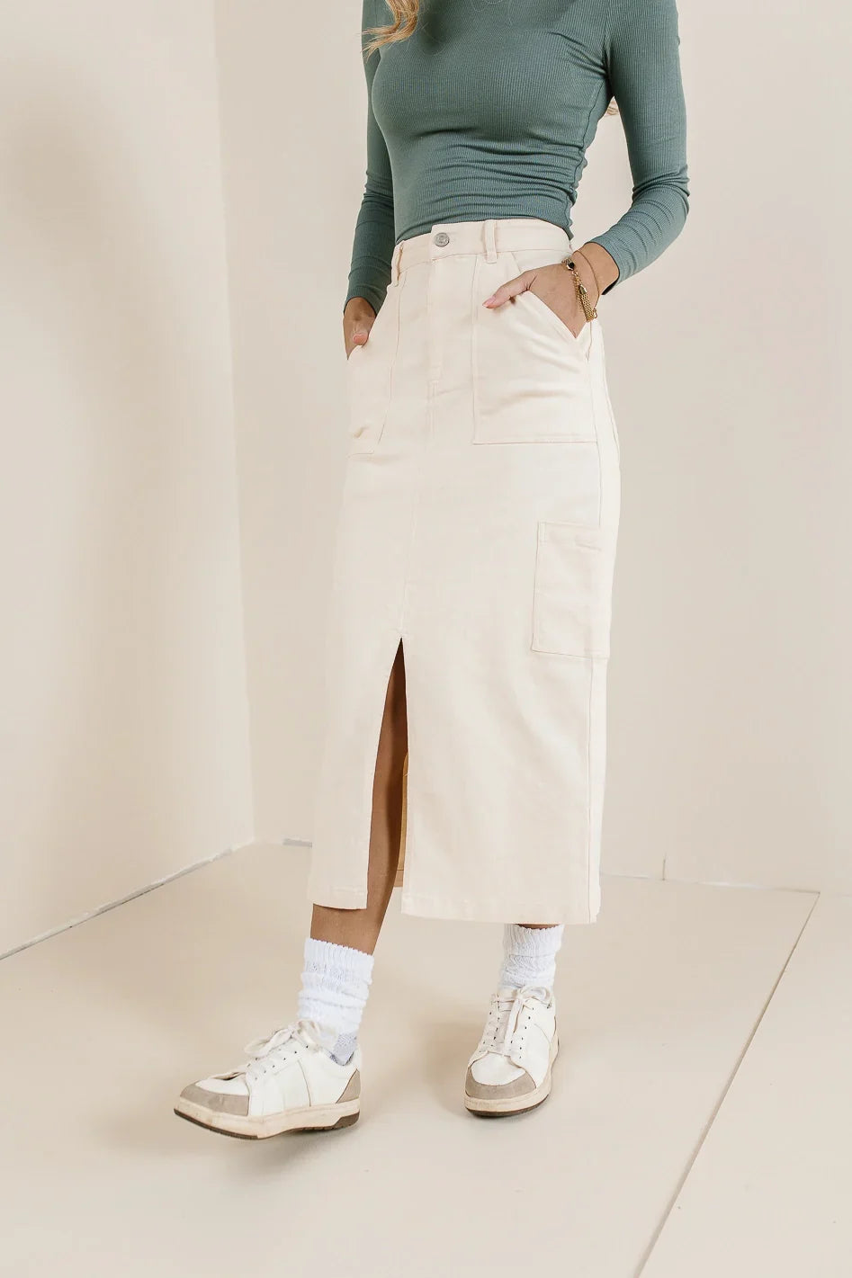 Khloe Cargo Denim Skirt FINAL SALE