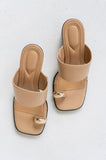 Fawn Block Heel in Nude