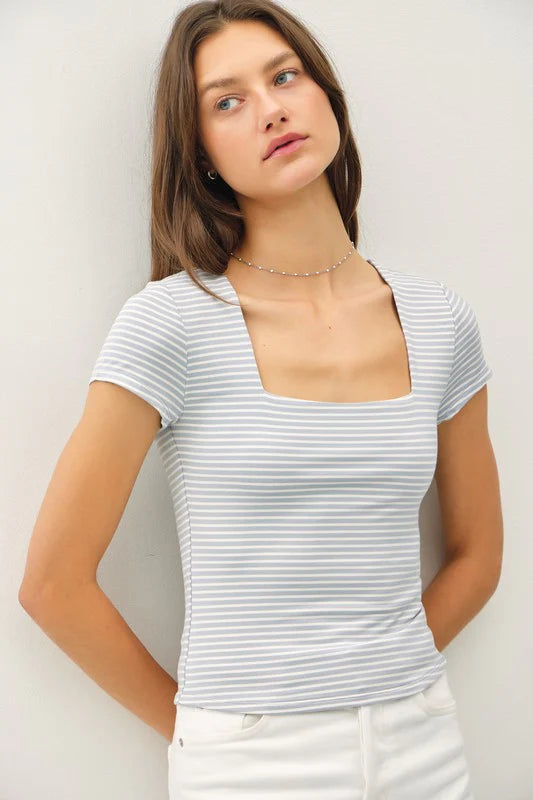 Ginny Double Lined Striped Top