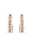 Soft Curve Pearl Lined Hoop Earrings