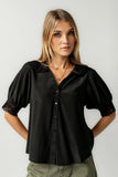 Zayne Button Up in Black