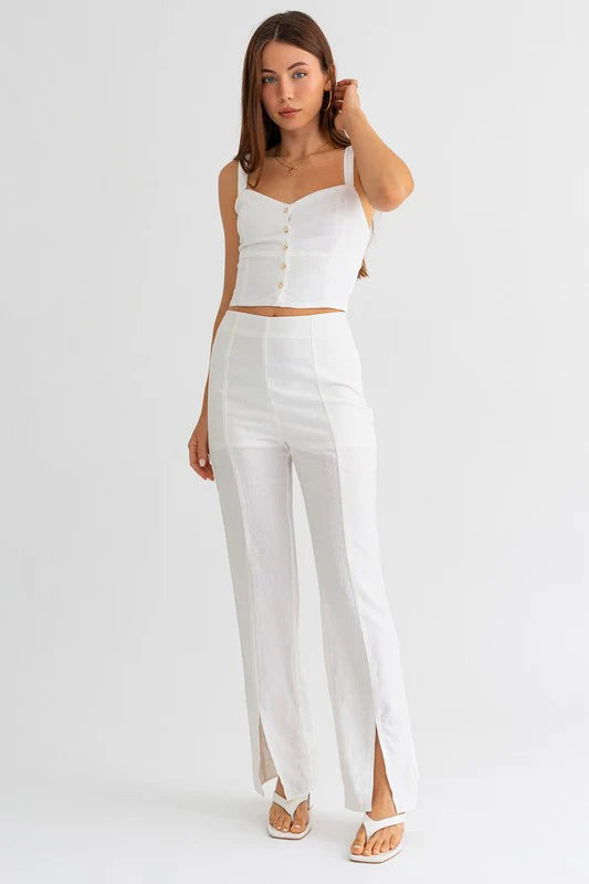 Bibi Buttondown Crop Tank
