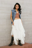 Augusta Handkerchief Skirt in Cream FINAL SALE