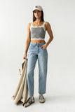 Karina Folded Straight Leg Jeans