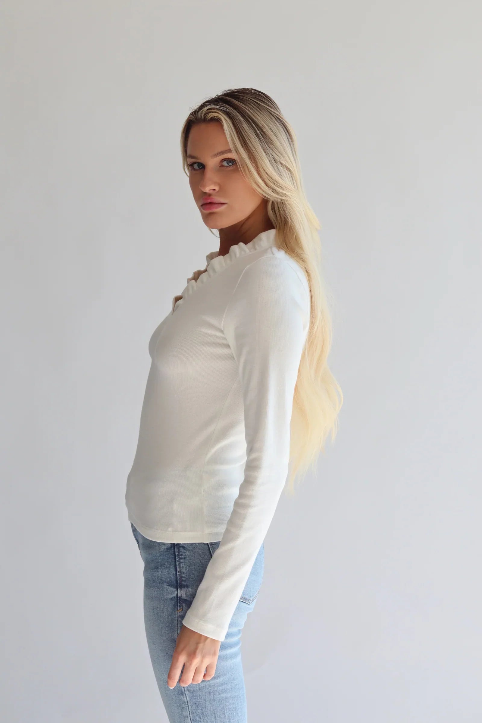Lily Ruffle Long Sleeve Top