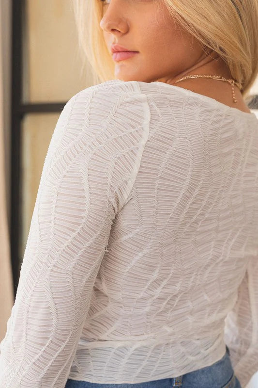 Jacie Textured L S Top