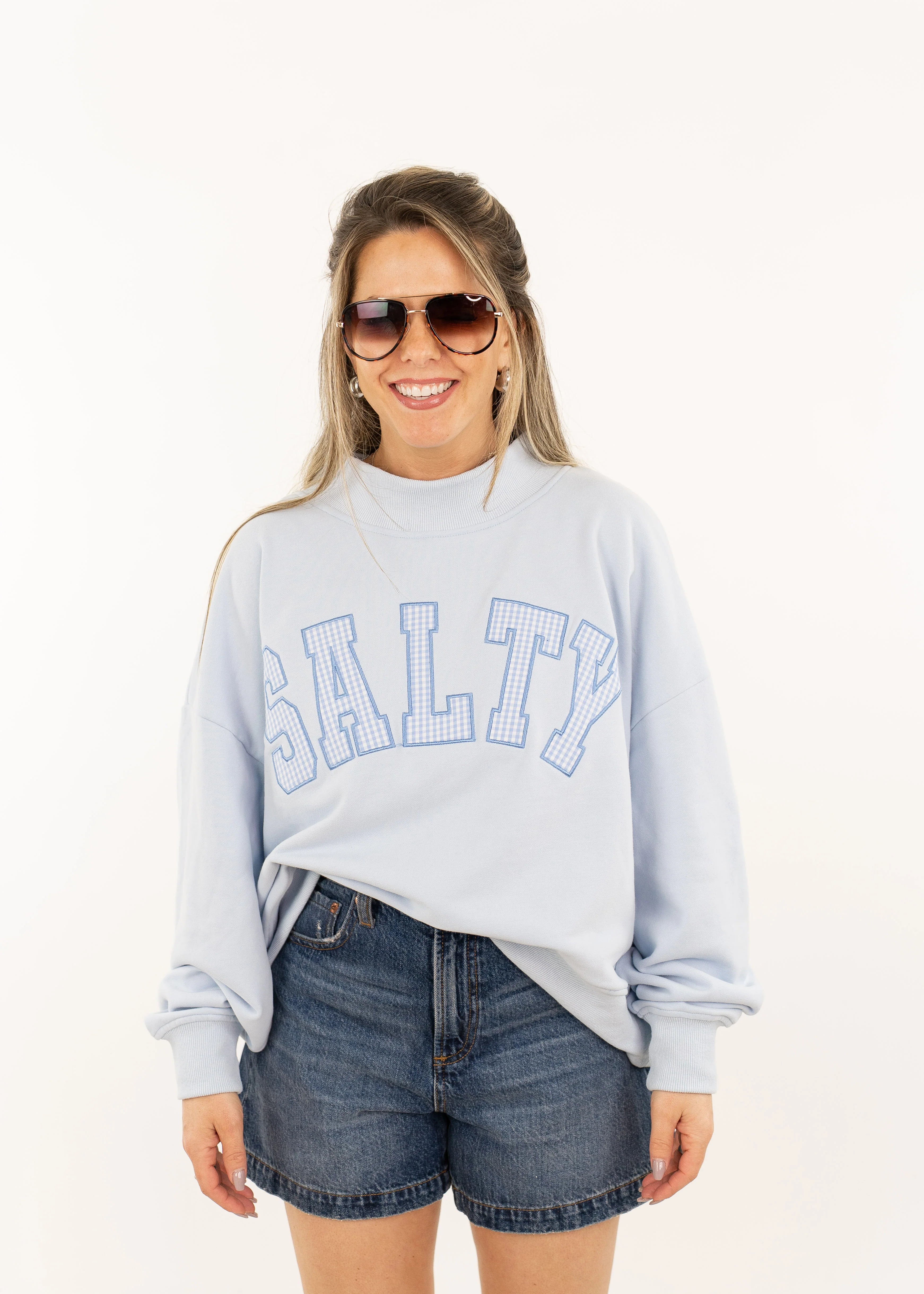 Salty Mock Neck Sweatshirt