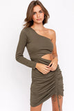 Melissa Cutout Dress in Olive