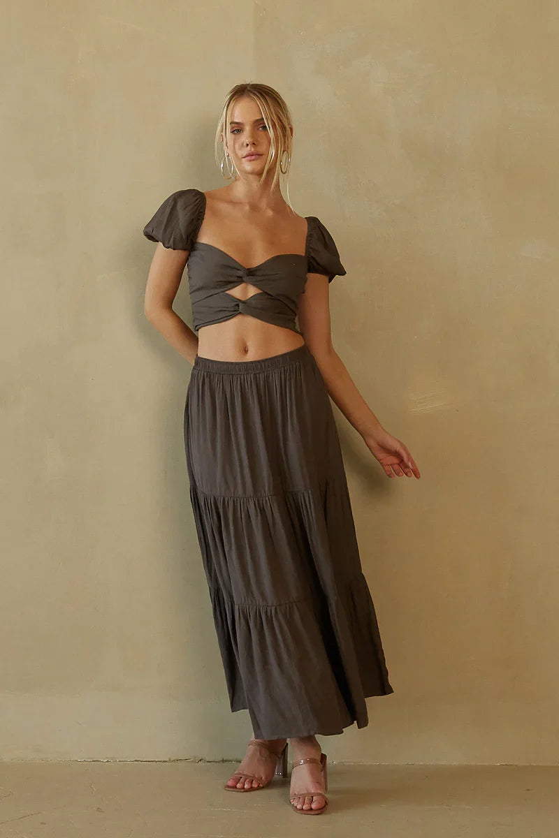 Topanga Twist Front Crop Top