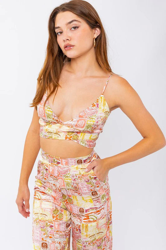Ross Print Crossover Top