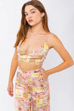 Ross Print Crossover Top