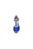 Open Toe Crystal Starp Chunky Heels