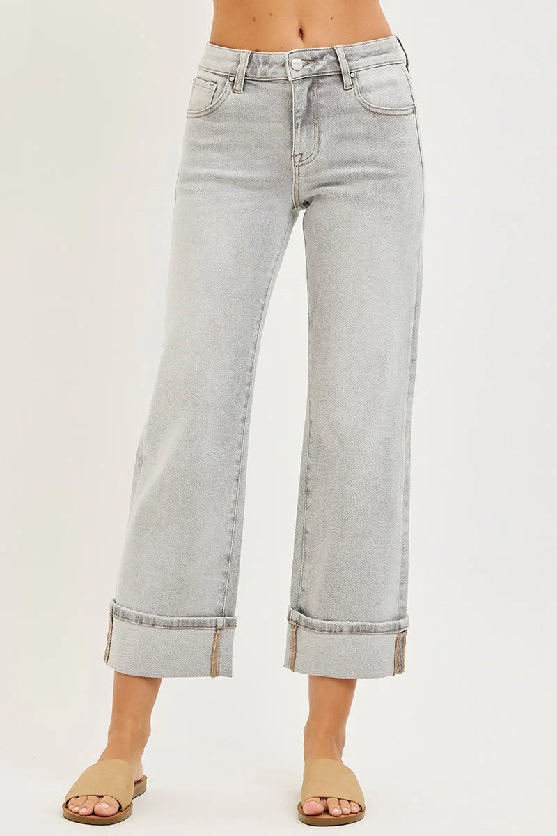 Lila Crop Jean Light Grey
