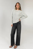 Mandy Contrast Sweater in Grey FINAL SALE