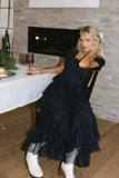 Mia Tulle Maxi Dress in Navy FINAL SALE