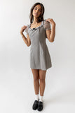 Alana Plaid Mini Dress in Sage