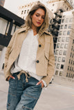 Aden Suede Jacket in Khaki FINAL SALE