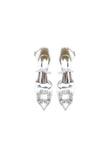 White Satin Pump with Crystal Embellished Cross Strap