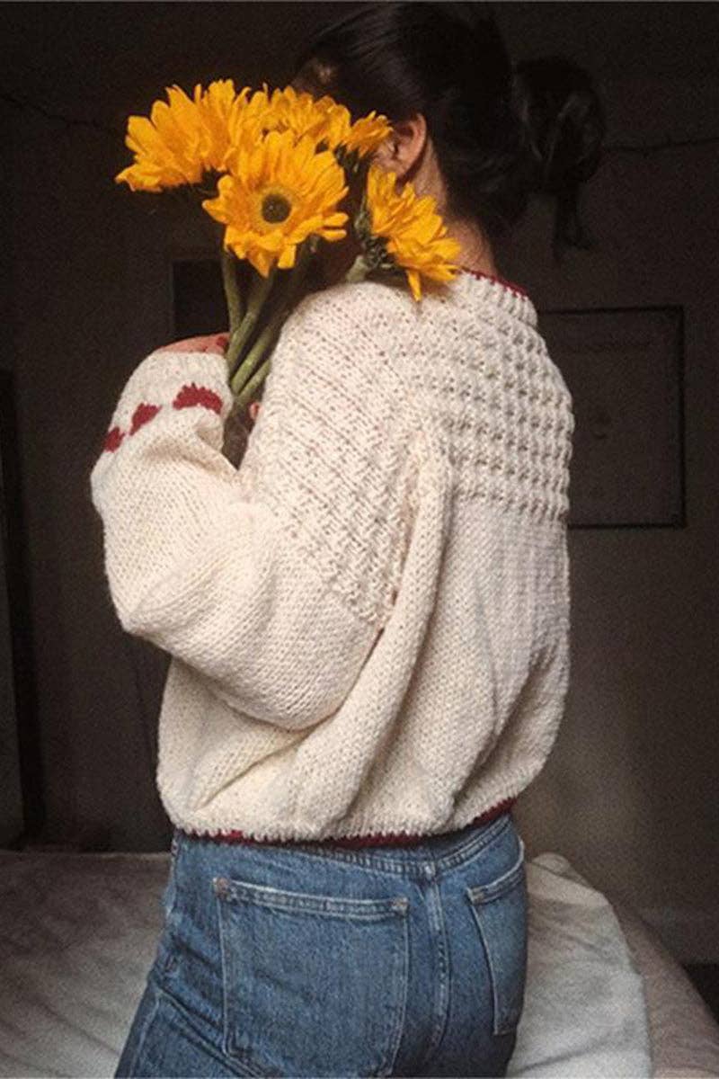 Genevieve Heart Detail Sweater