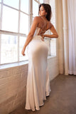 Yvette Gown Off White CORSET PLEATED LUXE SATIN GOWN