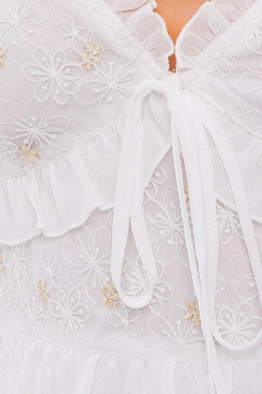 Maddie Ruffle Lace Dress