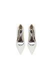 Ivory Lace High Heels with Wooden Heel