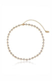 Crystal Disc and Link Necklace