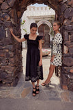 Lane Embroidered Midi Dress in Black FINAL SALE